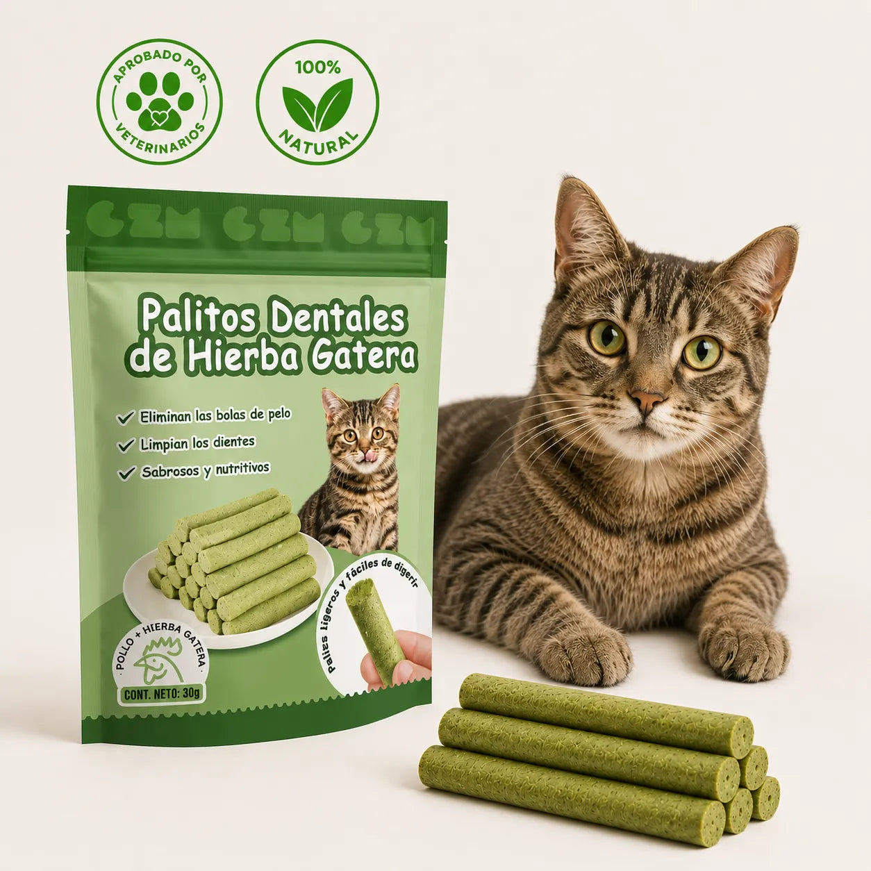 Meowfurr™ Sticks Dentales & Digestivos para Gatos